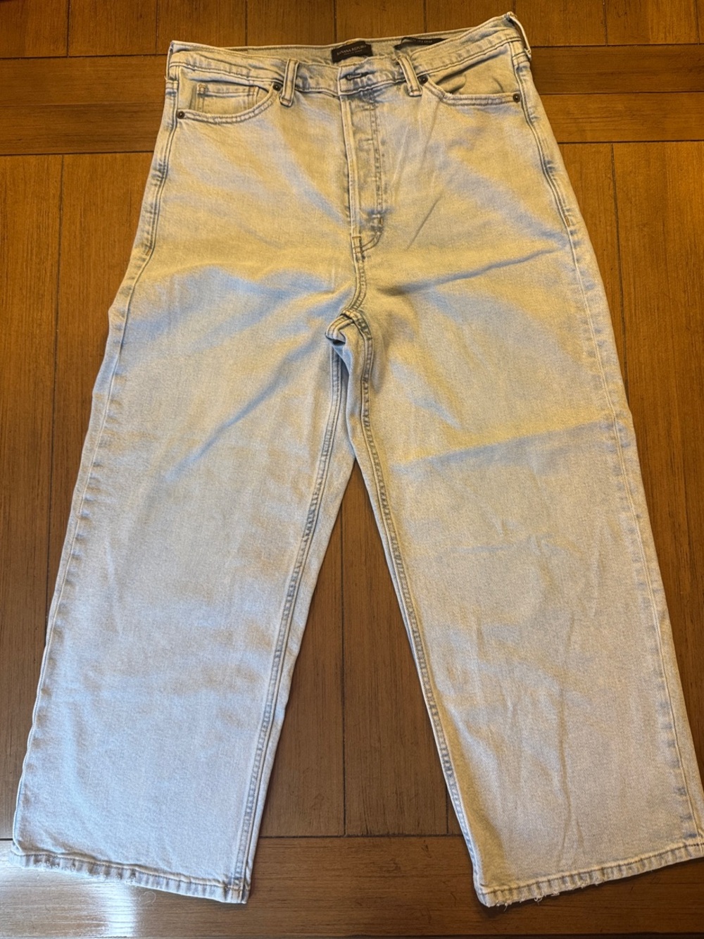 Banana Republic High-Rise Wide-Leg Light Wash Jeans